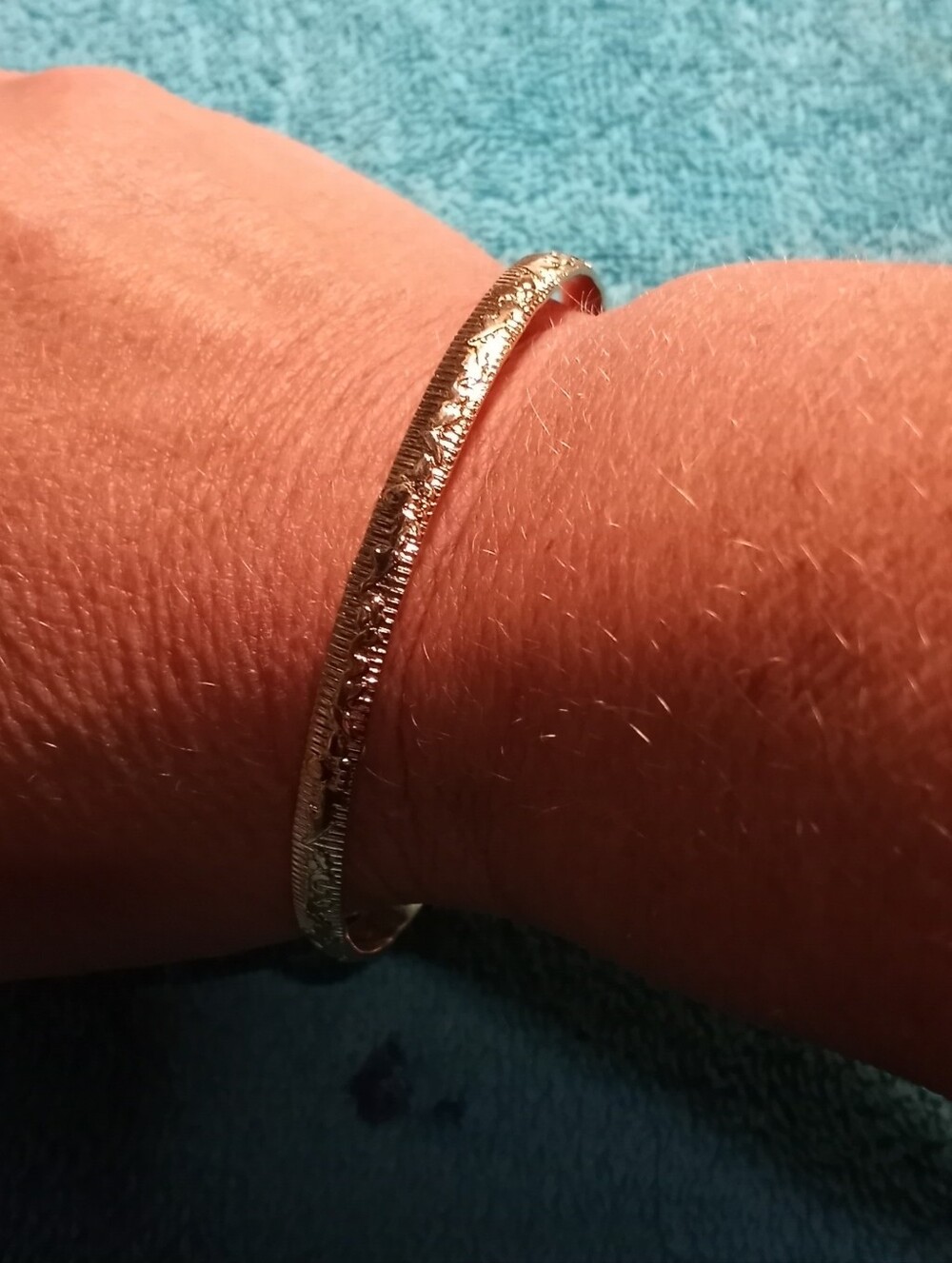 Gold-Tone Engraved Bangle Bracelet - Women's Jewelry